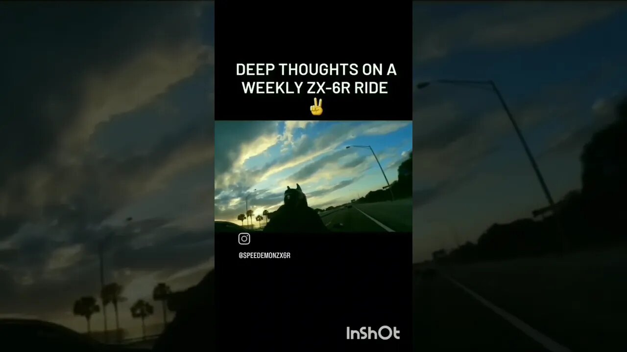 SpeedemonZX636..Deep Thoughts on a ZX-6R Weekly Sunset Ride ✌️