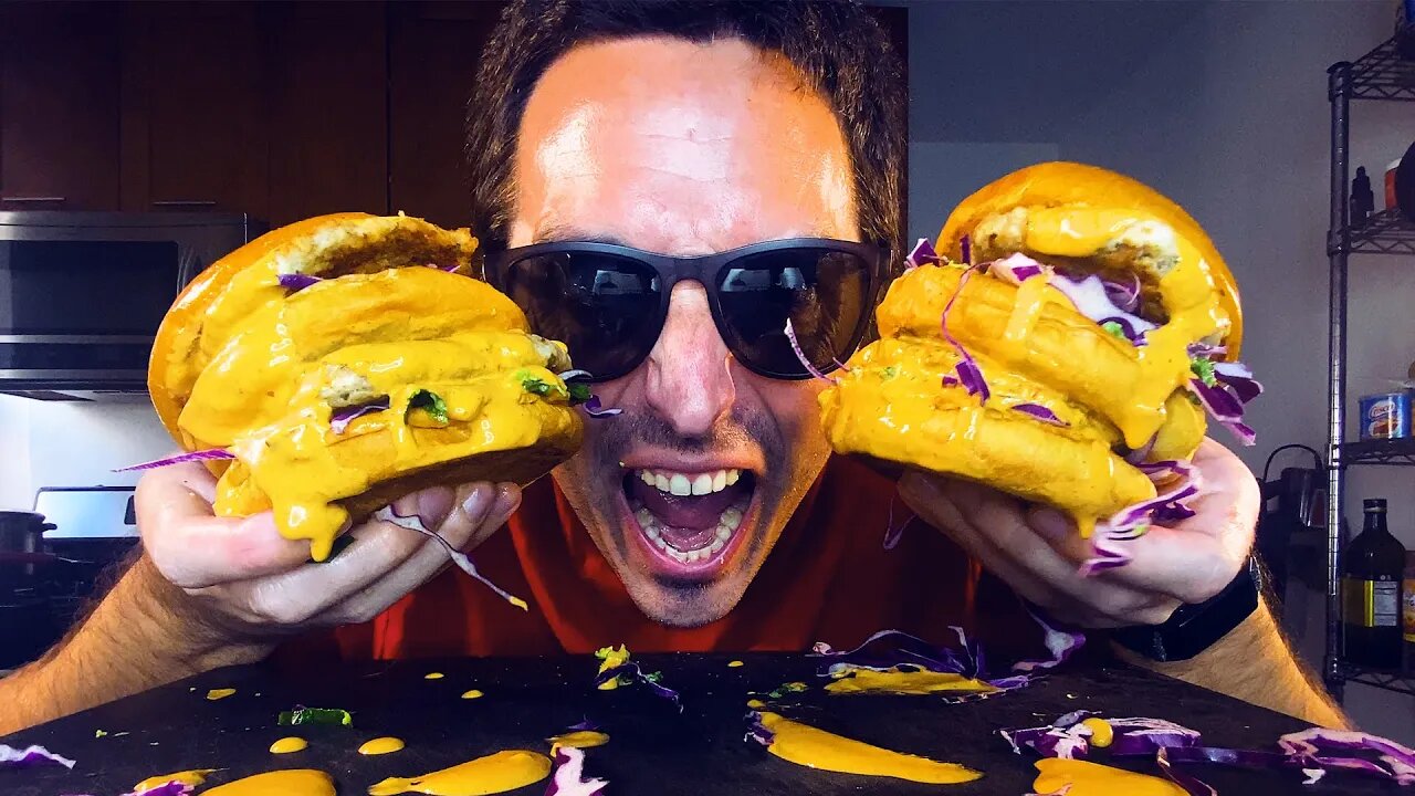 ASMR Eating DOUBLE Chipotle Cheese Burgers ! *No Talking Mukbang * nomnomsammieboy