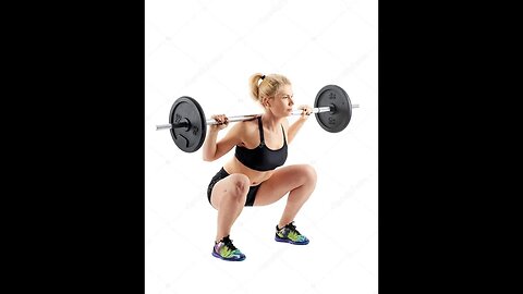 Woman gets stuck in a squat