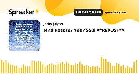 Find Rest for Your Soul **REPOST**