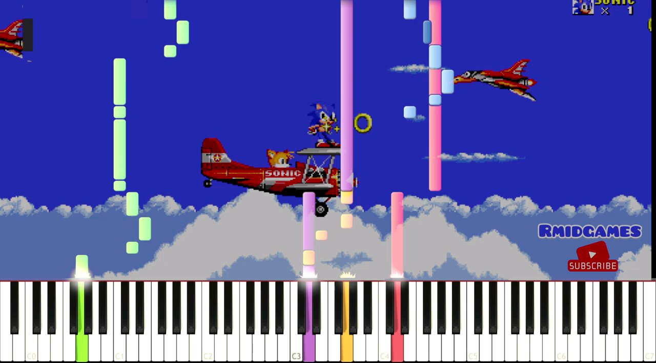 Sonic The Hedgehog 2 - Sky Chase Piano MIDI