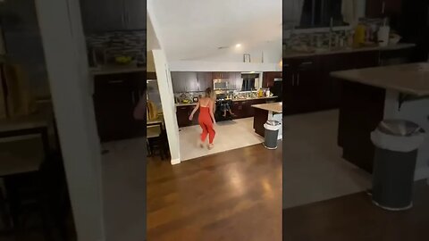 She is in the oven