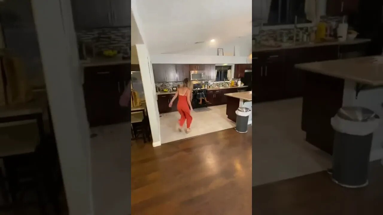 She is in the oven