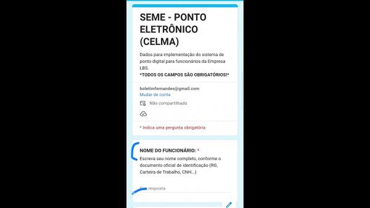 Como preencher o formulário - LBS