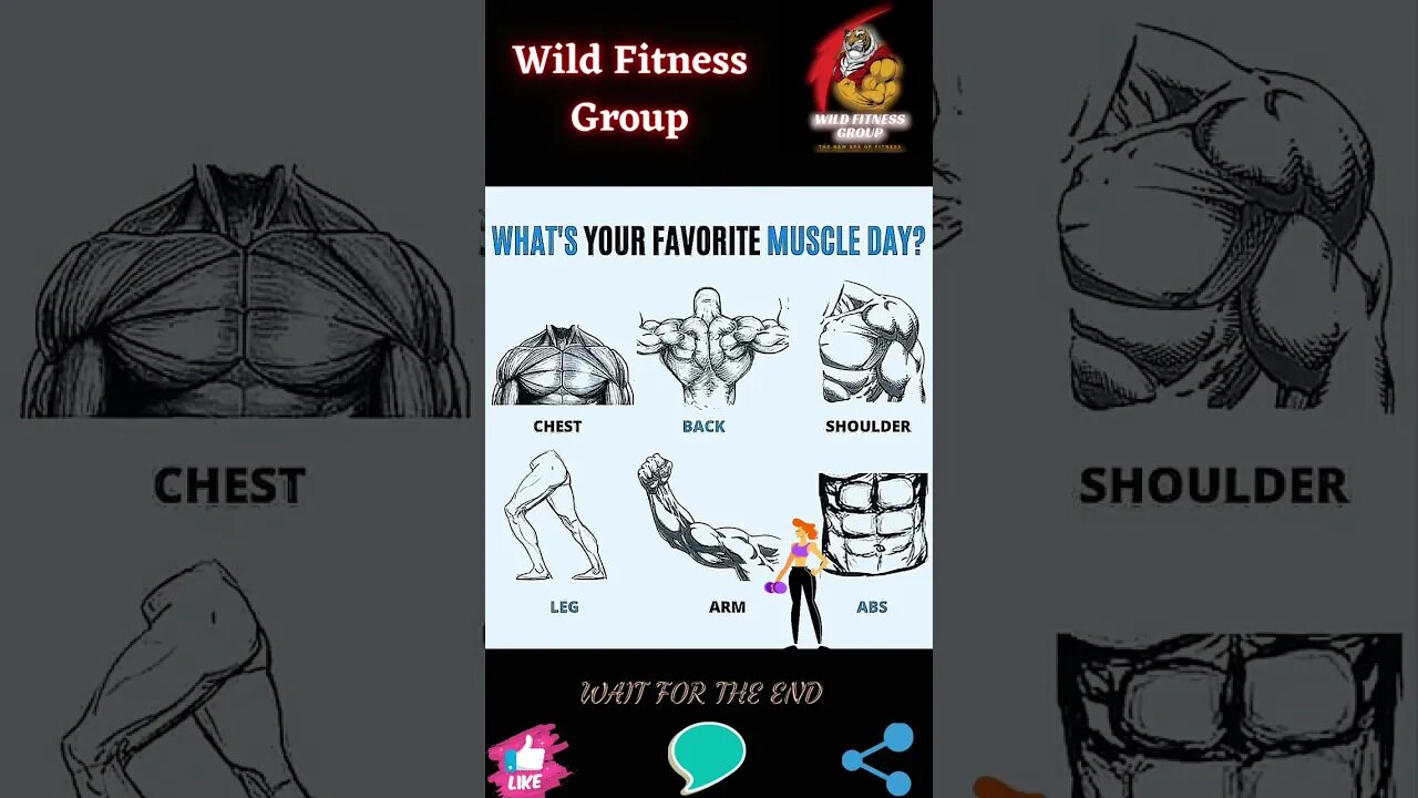 🔥What's your favourite muscle day🔥#shorts🔥#wildfitnessgroup🔥13 February 2023🔥