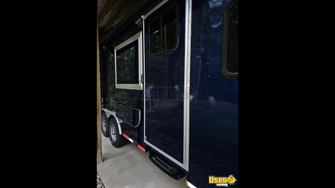 Custom Built - 2021 8.5' x 34' Barbecue Concession Trailer with Porch, Living Quarters and Bathroom