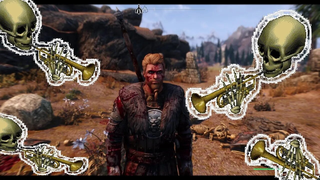 I am become surrounded by Skyrim DOOTING skeletons