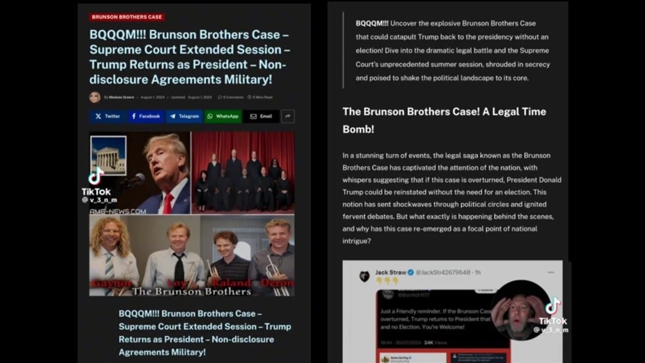 Brunson Brothers Case Explained ~ NO Election Needed! NDA Military!