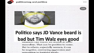 Politico says JD Vance’s beard shows aggression while Tim Walz looks intense