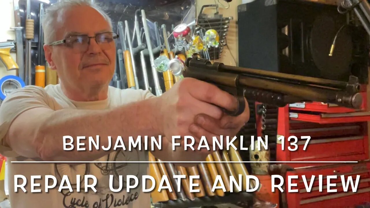 Benjamin Franklin model 137 multi pump .177 pellet pistol repair update & review Great little pistol