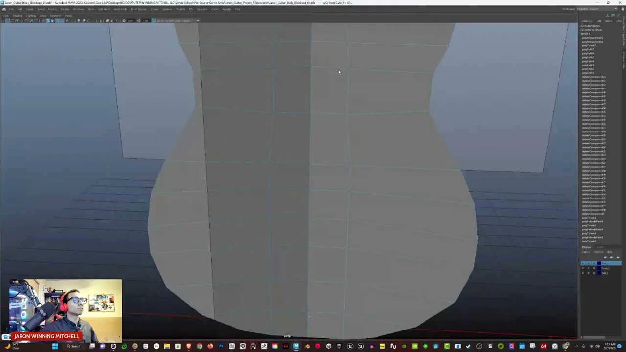 Creating Guitar in Autodesk Maya