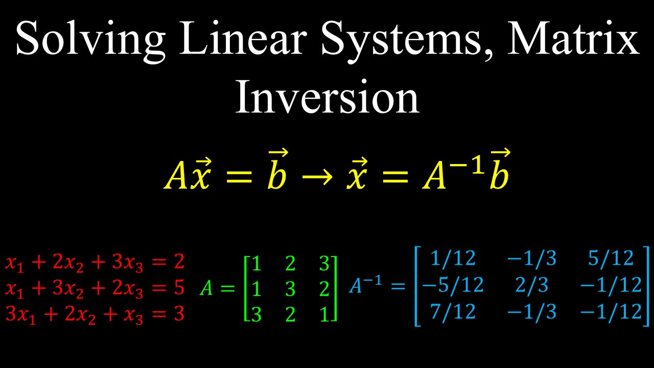 Solving Linear Systems, Matrix Inversion - Linear Algebra