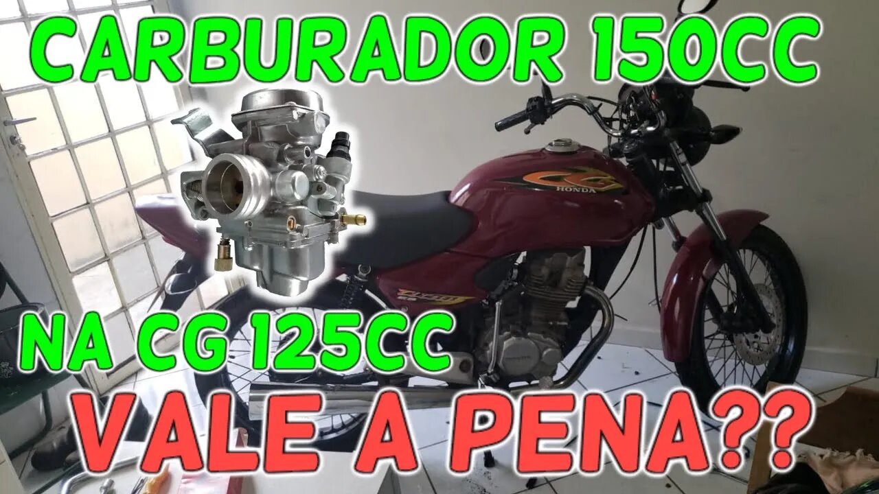 COLOQUEI CABURADOR DE 150 NA MINHA MOTO E DEU RUIM!