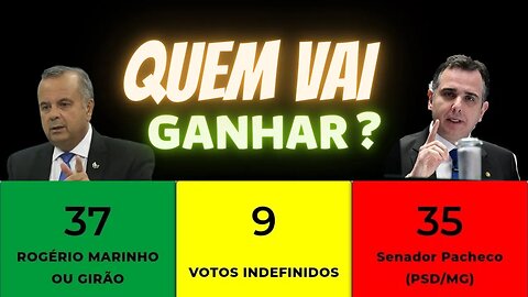 Urgente! Disputa pela presidência do senado tem novo disfecho! Marinho passa Pacheco