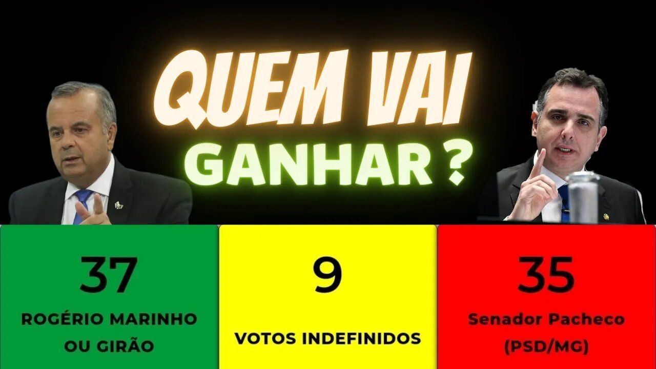 Urgente! Disputa pela presidência do senado tem novo disfecho! Marinho passa Pacheco