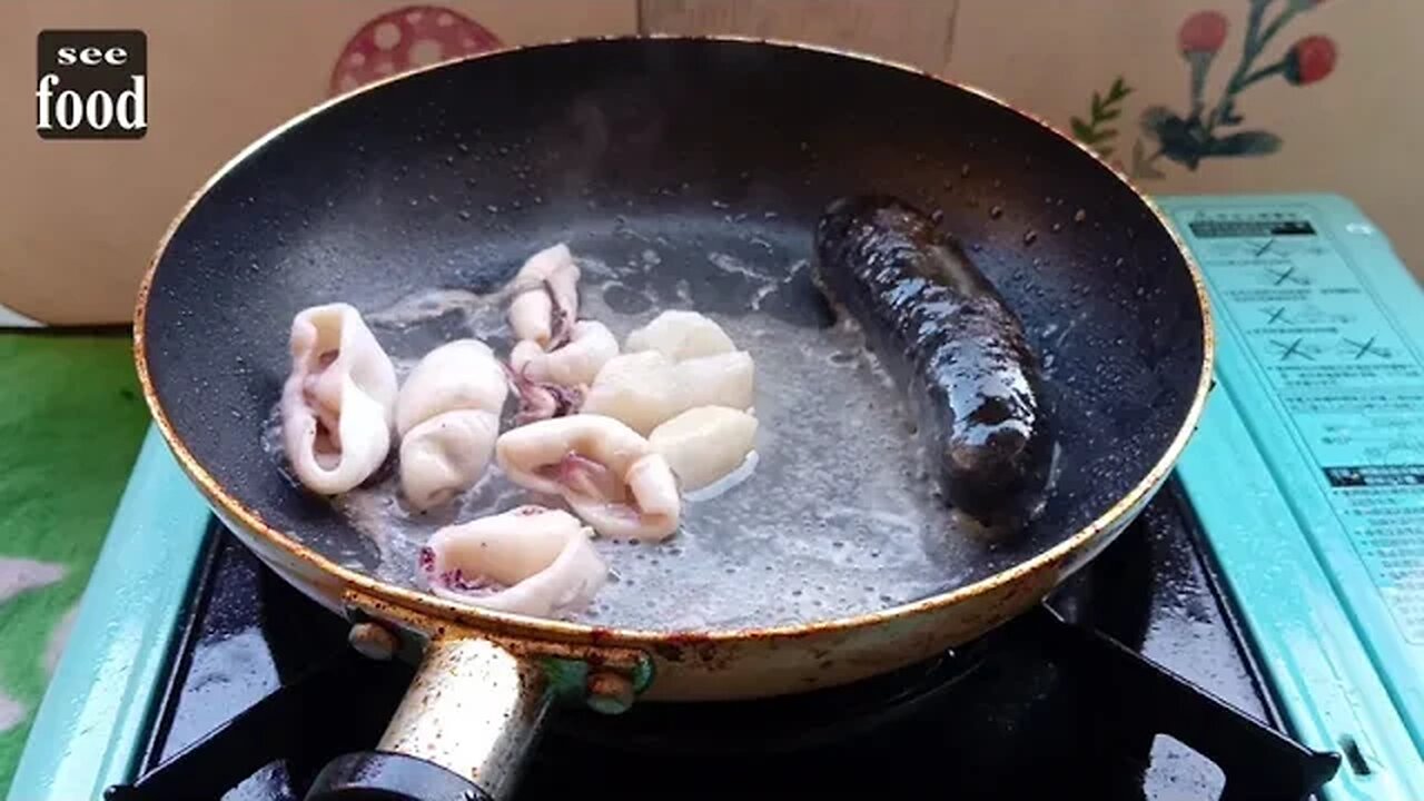 墨魚香腸洋蔥薯片 Cuttlefish Sausage Onion Biscuits #food