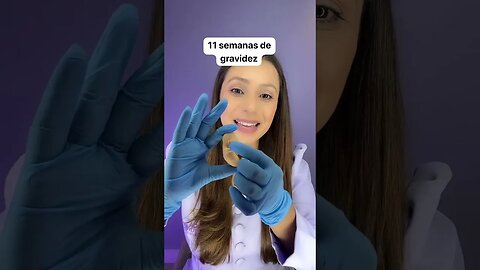 11 Semanas de gravidez, olha essa maquete do tamanho real