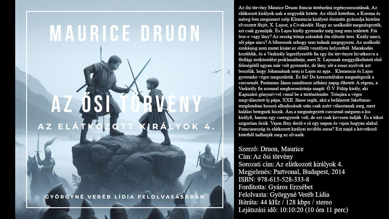 Druon, Maurice: Az ősi törvény. (Az elátkozott királyok 4.) Partvonal, Budapest, 2014