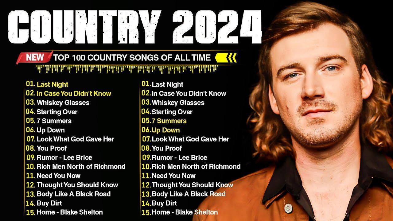 Country Music 2024 - Luke Combs, Morgan Wallen, Jelly roll, Shaboozey, Jason Aldean, Chris Stapleton