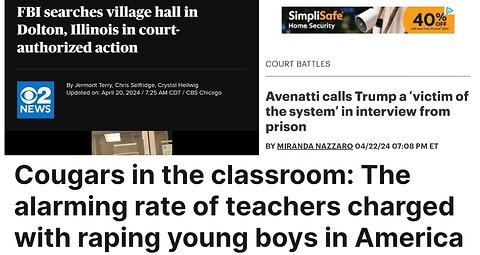 Avenatti sides with #Trump, the heat comes down on Dolton, female predators in the classroom