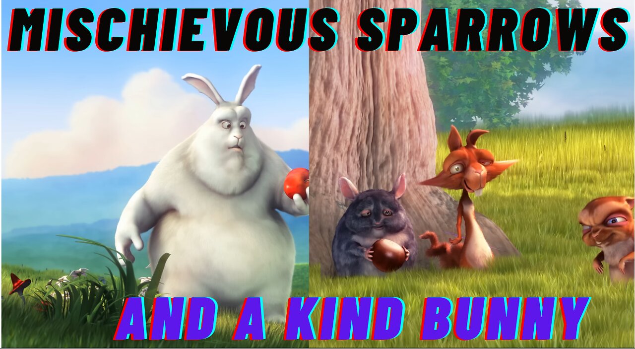 Mischievous Sparrows and A Kind Bunny