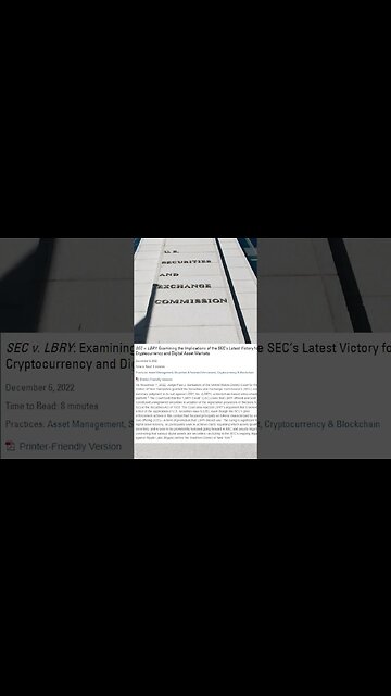 LBRY SKYROCKETS with SEC settling on security claim!