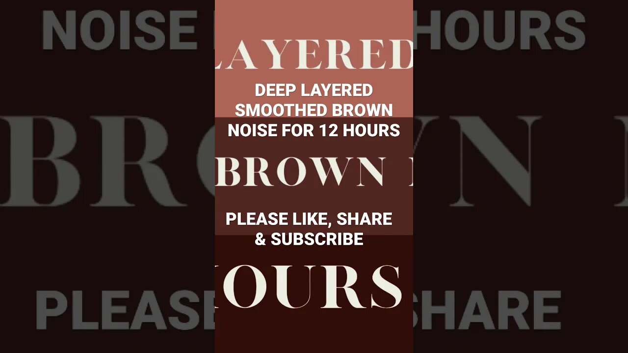 Deep Layered Brown Noise #short #shorts #viral #shortvideo #shortsvideo #shortsfeed #shortfeed