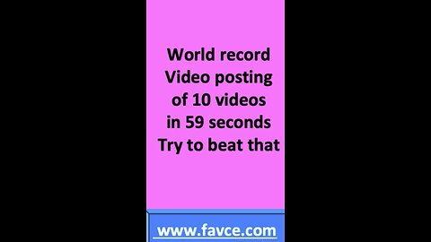 www.favce.com World Record Video Posting