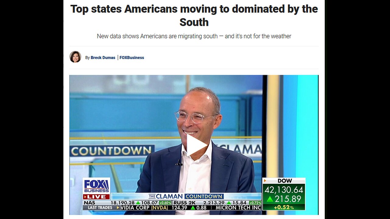 States Americans Moving to Dominated by South