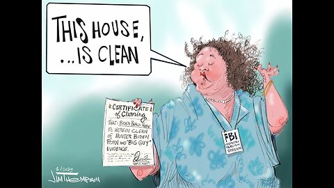 Friday Cartoon: The FBI Does a Sweep of Biden's Beach House, Declares It...Clean