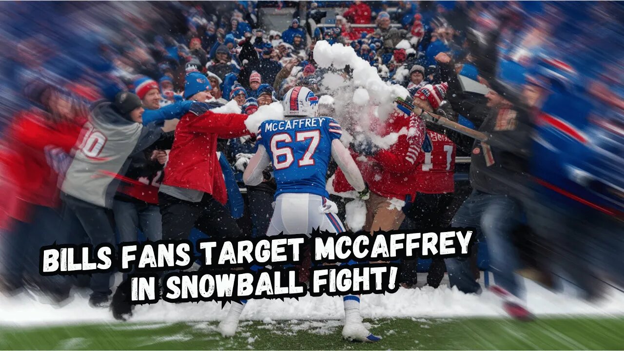 SNOWBALL FIGHT ERUPTS as Bills Fans TARGET Christian McCaffrey!