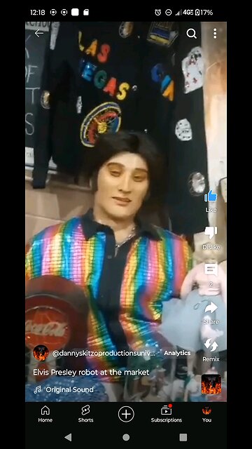 Elvis Presley at the black market at the fairgrounds recreation of a listening video