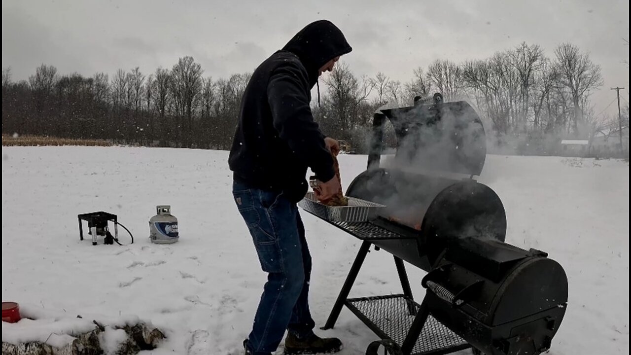 Family Thanksgiving BBQ On The Farm