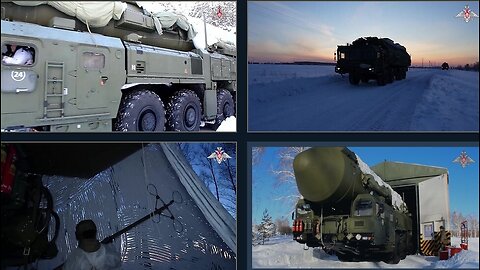 Yars launching vehicles enter their patrol routes in Barnaul missile formation