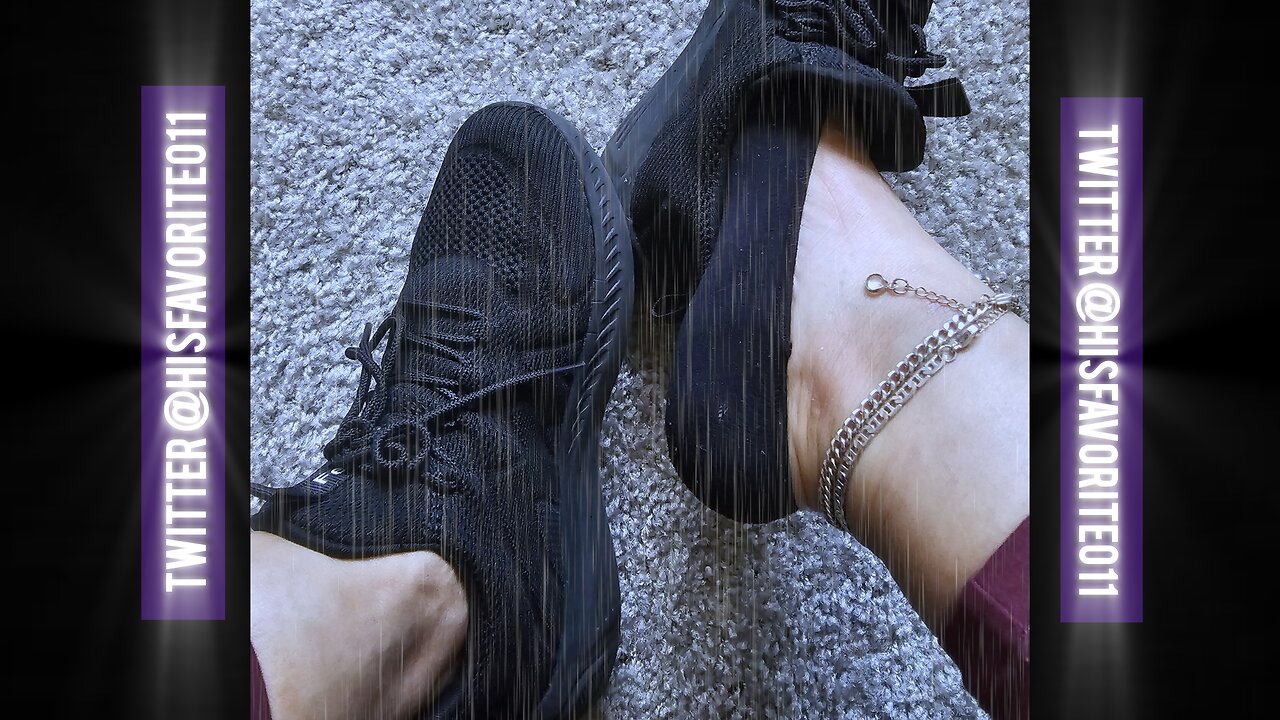 Women Taking Off Her Shoes Showing Off Her Sweaty Feet 👣
