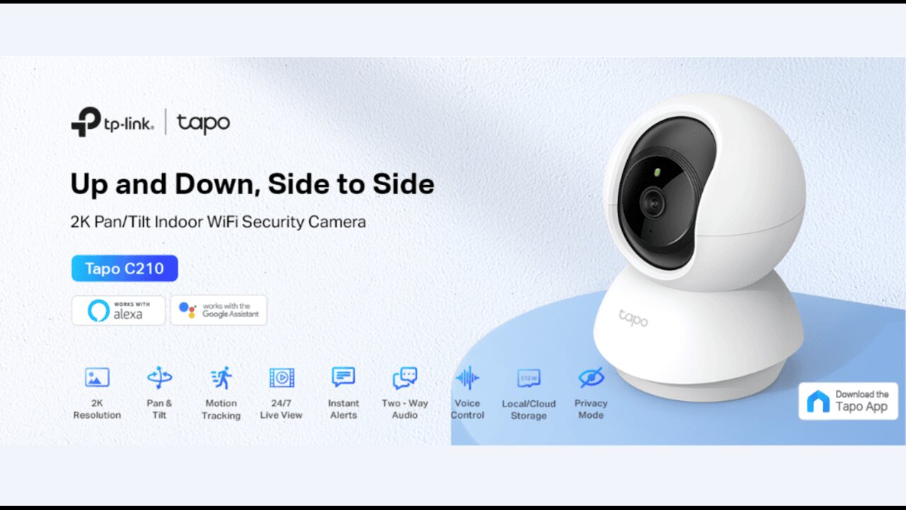 TP-Link Tapo 2K Pan/Tilt Security Camera for Baby Monitor