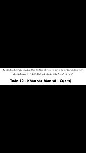 Ta xác định được các số a,b,c để đồ thị hàm số y=x^3+ax^2+bx+c đi qua điểm (1;0)