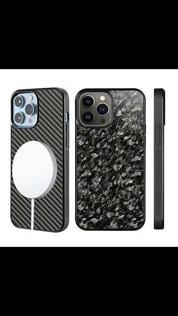 Carbon & Forged Carbon Fiber TPU Phone Case for iPhone 13 Pro Max / 12 Pro 14 ProMax 15ProMax