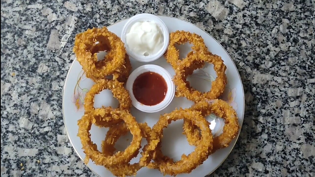 Easy And Quick Way To Make Onion Rings Urdu/Hindi