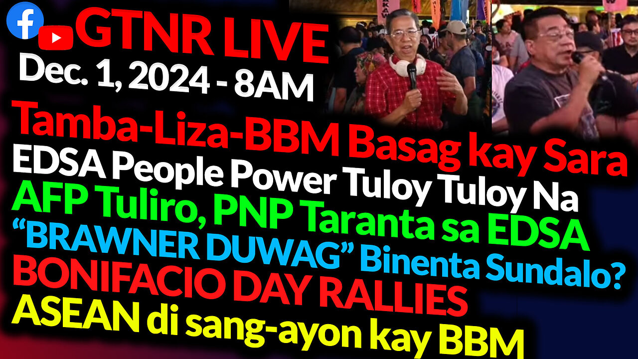 Tamba - Liza - BBM Basag kay Sara | EDSA Tuloy Tuloy Na | AFP Tuliro | GTNR Ka Mentong and Ka Ado