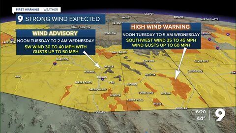 Strong wind for Valentine's Day