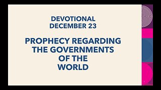 December 23 (Year 4) - Prophecy About the Governments of the World - Tiffany Root & Kirk VandeGuchte