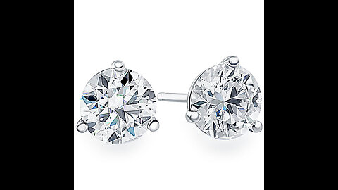 14 CTW - 1 CTW Certified Martini Set Round Diamond Solitaire Earrings Available in 14K White o...