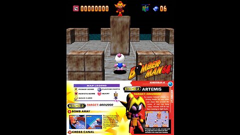 Bomberman 64 (Nintendo 64) - White Bomber Vs Artemis Boss Fight (English Vs Japanese version Comparisions) [Reupload]