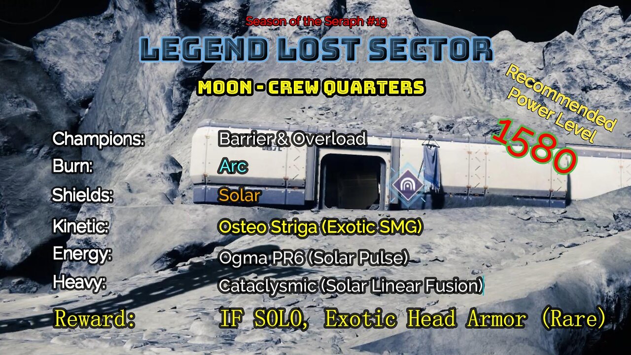 Destiny 2 Legend Lost Sector: Moon - K1 Crew Quarters on my Hunter 1-31-23