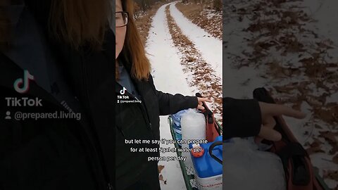 Hauling and Storing Water During The Winter #waterstorage #winterprep