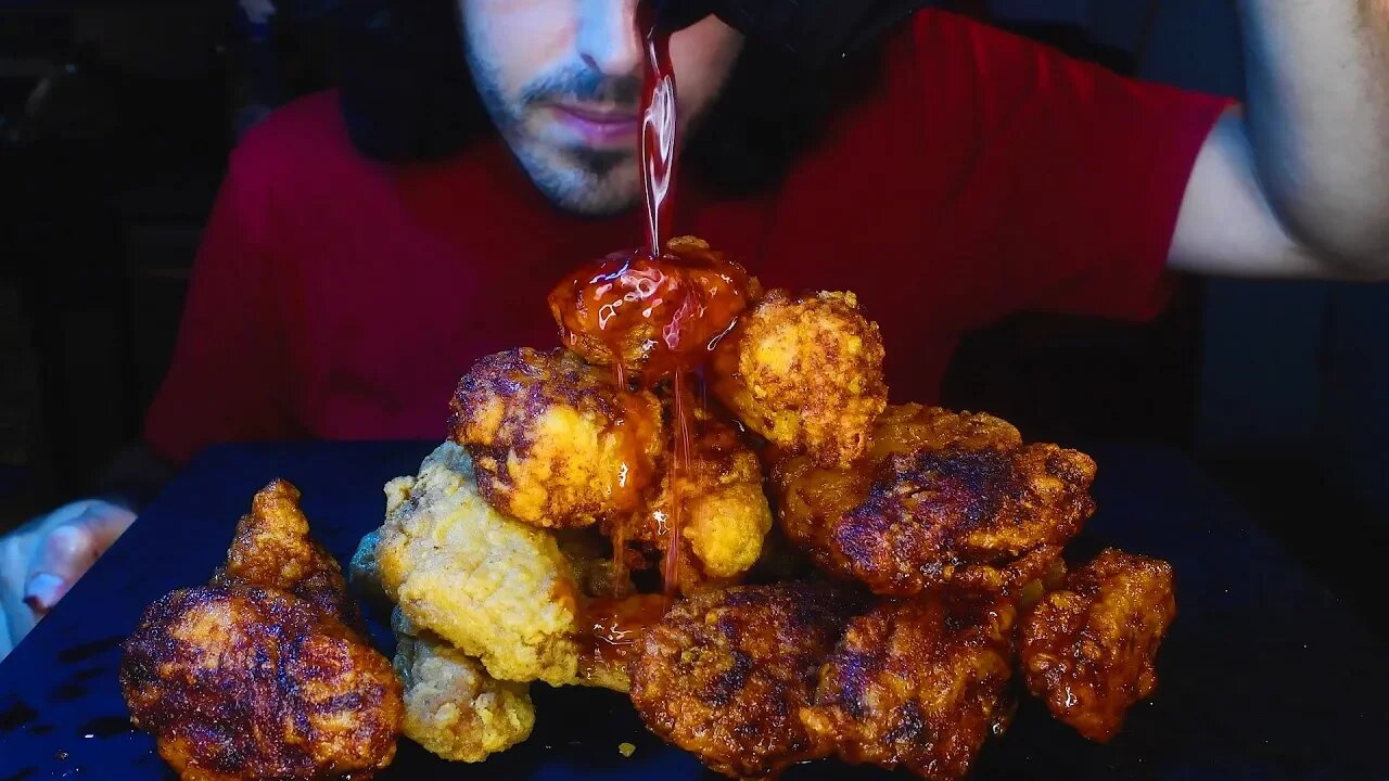 ASMR KFC Nashville Hot Fried Chicken WINGS 닭 튀김 (Crunchy Eating ) No Talking | Nomnomsammieboy HD