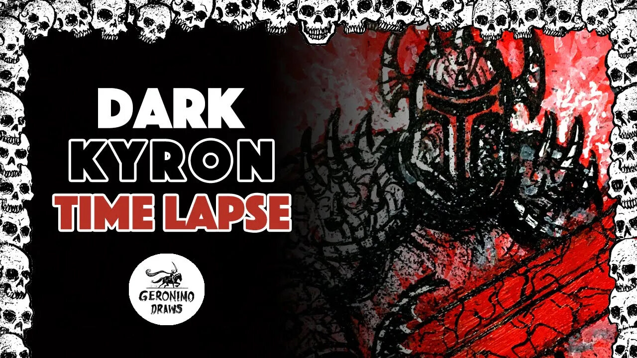 DARK KYRON - Servant of Darkness and Harbinger of Destruction | BLOOD REALM (Sketch Card Time Lapse)