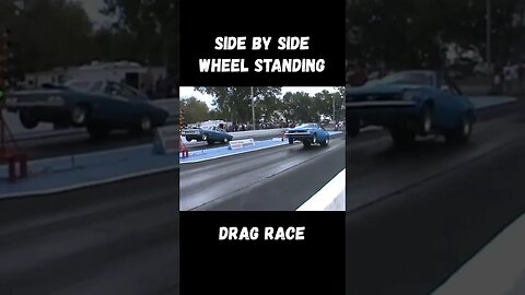 Amazing Side by Side Chevy and Ford Drag Racing Wheelies! #shorts