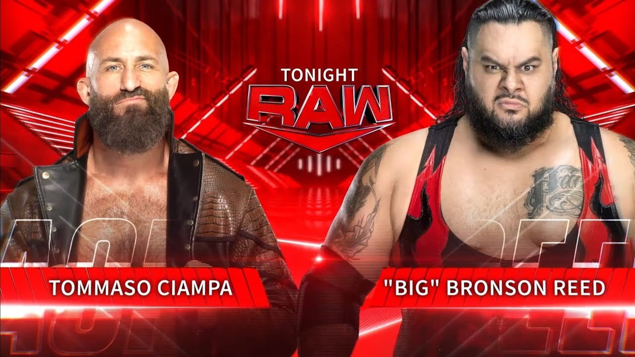 WWE RAW Bronson Reed VS Tommaso Ciampa | Kai Wrestling Broadcast